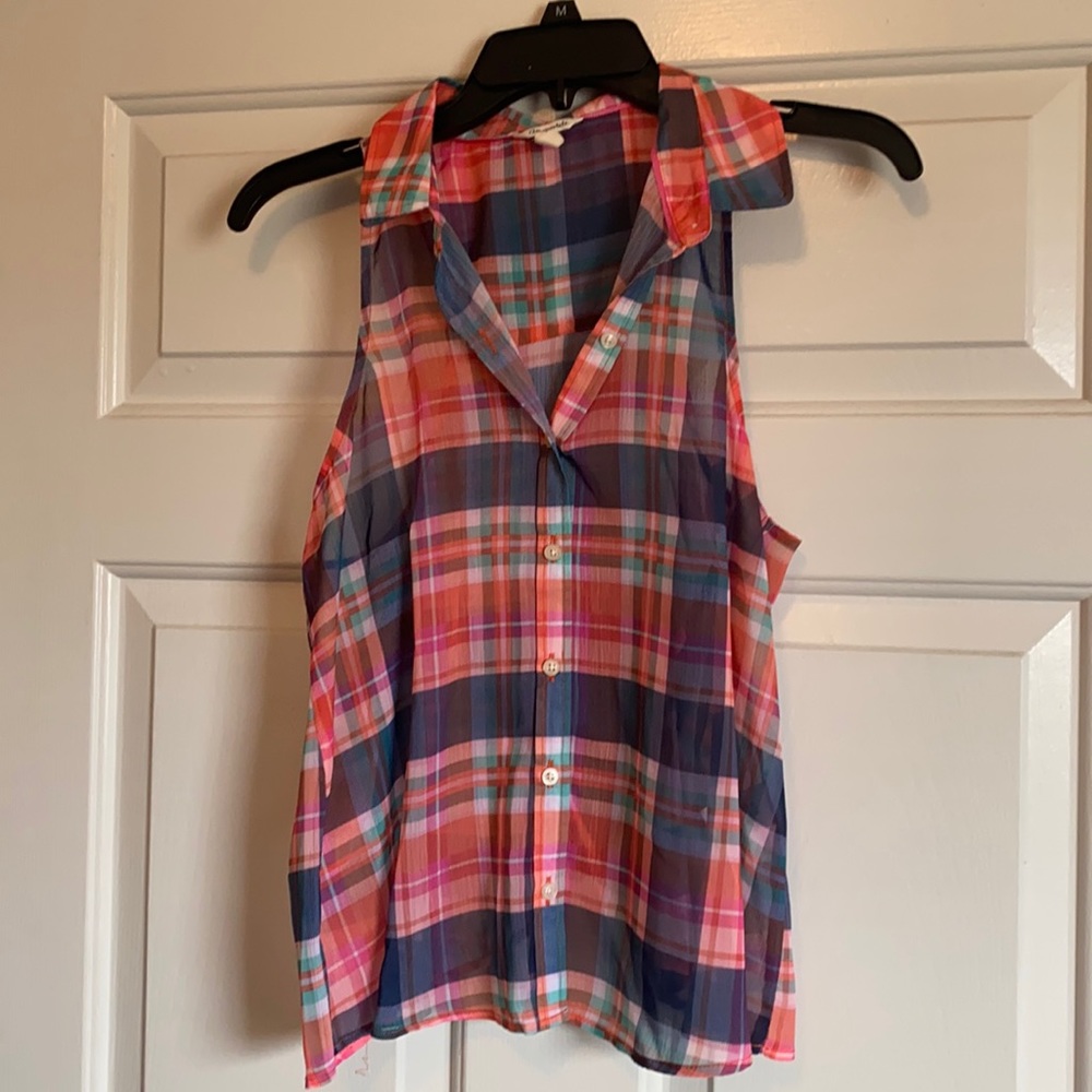 Sheer sleeveless top